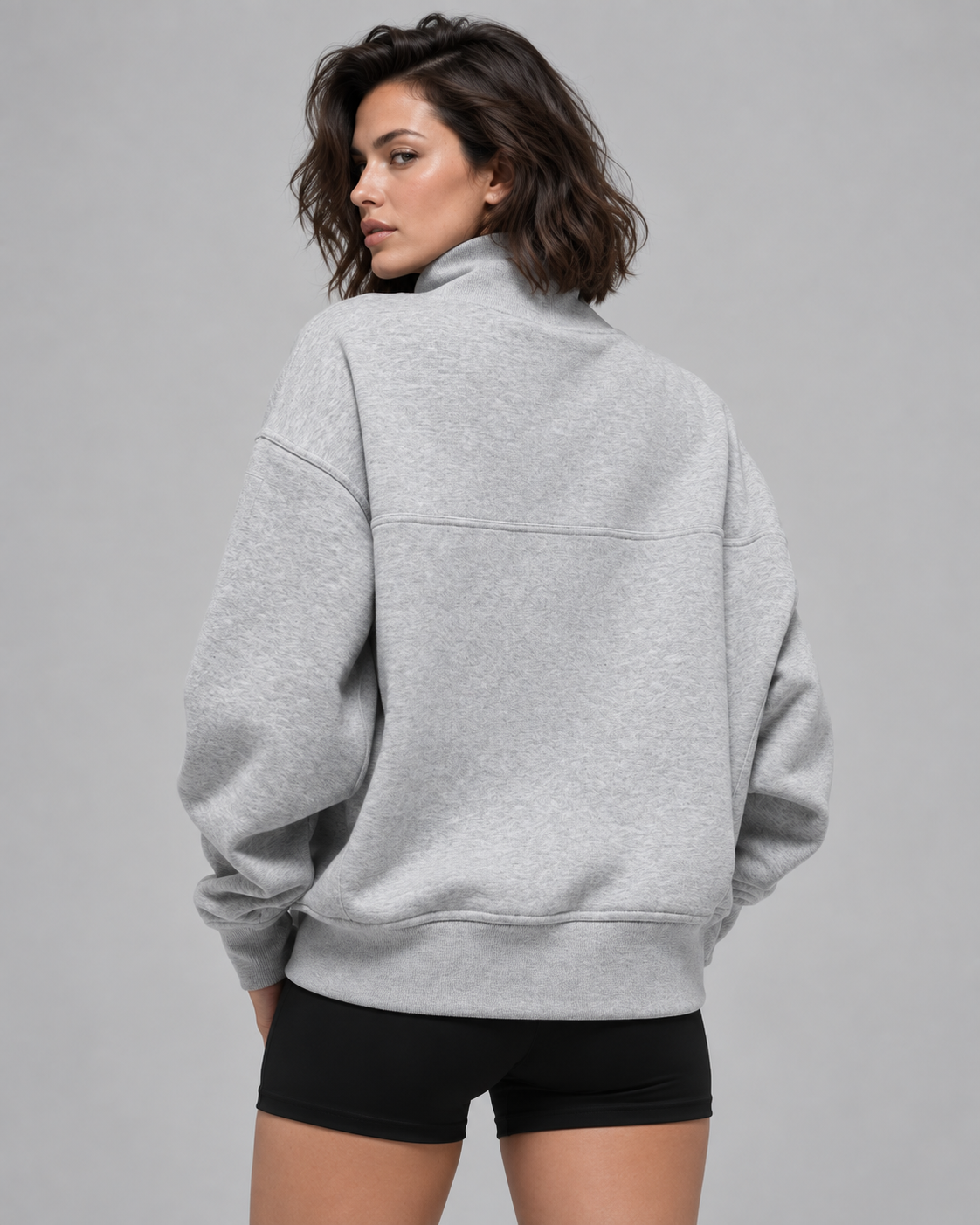 Alo Hazy Mock Neck Pullover Gray