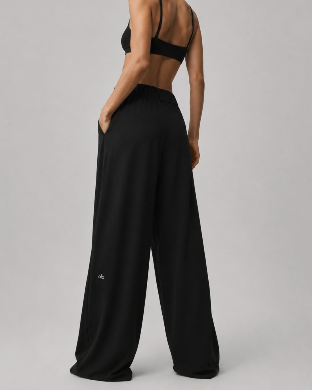 Alo High-Waist Dreamscape Trouser Black (Regular)