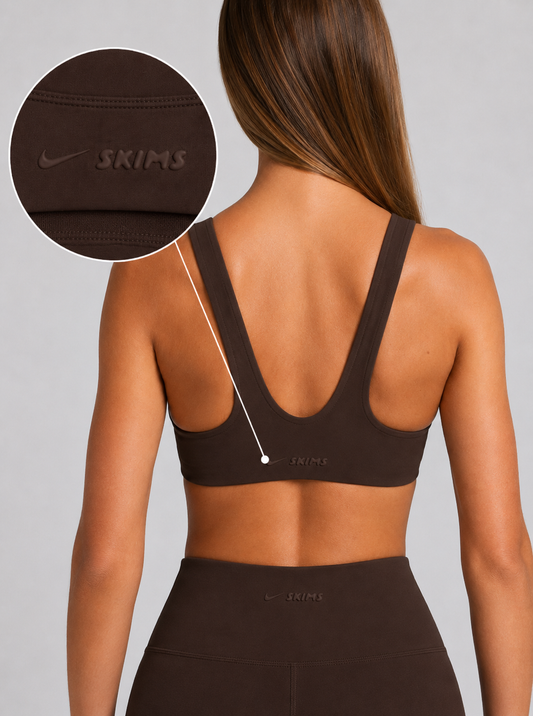 Nike Skims Scoop Bra Sepia