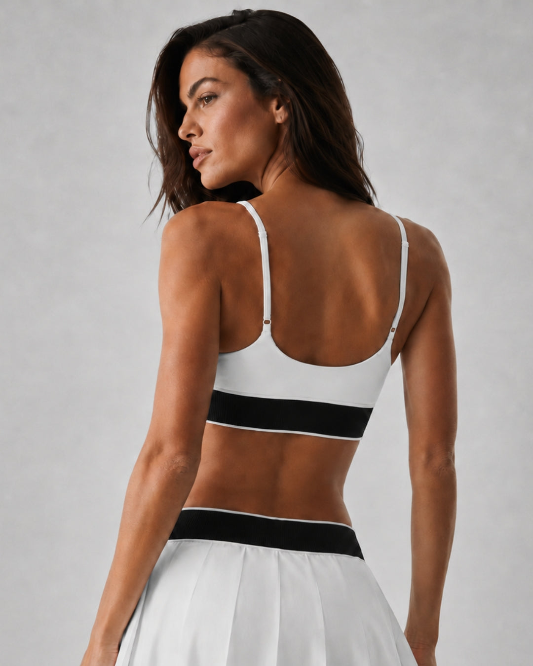 Alo Softsculpt Amp It Up Bra White Black