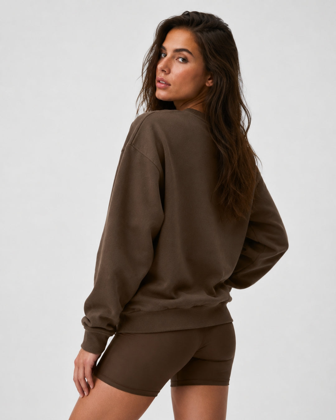 Alo Accolade Crew Neck Pullover Espresso