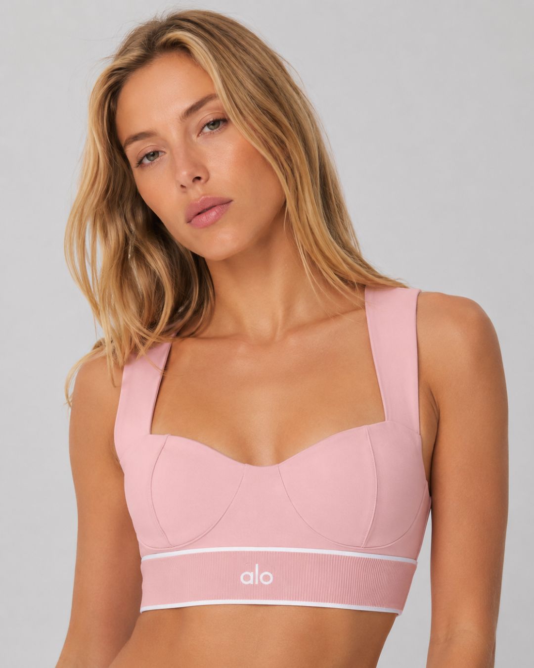 Alo Airlift Alignment Bra Vintage Pink