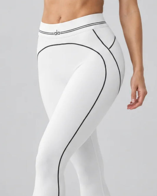Alo Airbrush High-Waist 7/8 Heart Throb Legging White