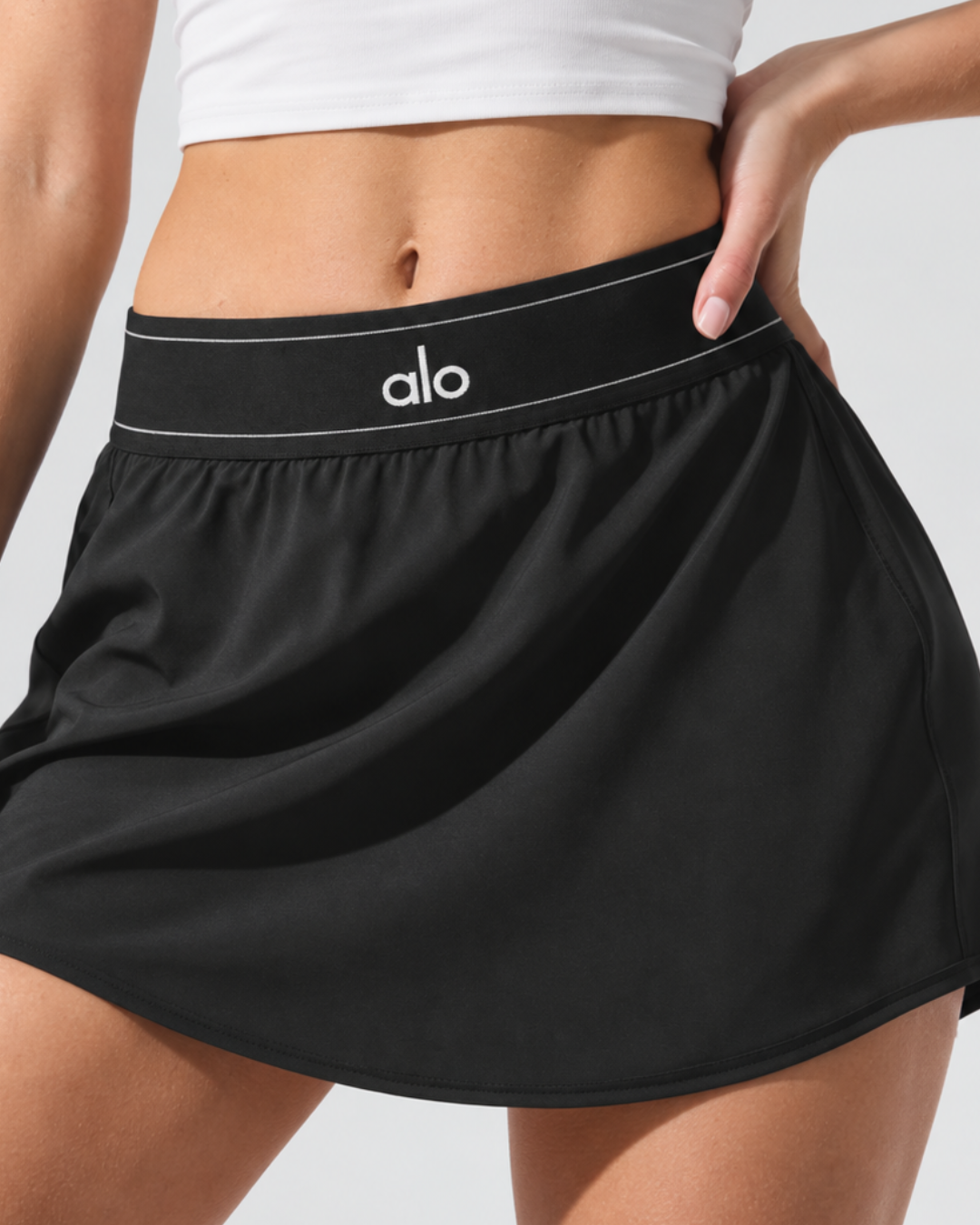Alo Match Point Tennis Skirt Black