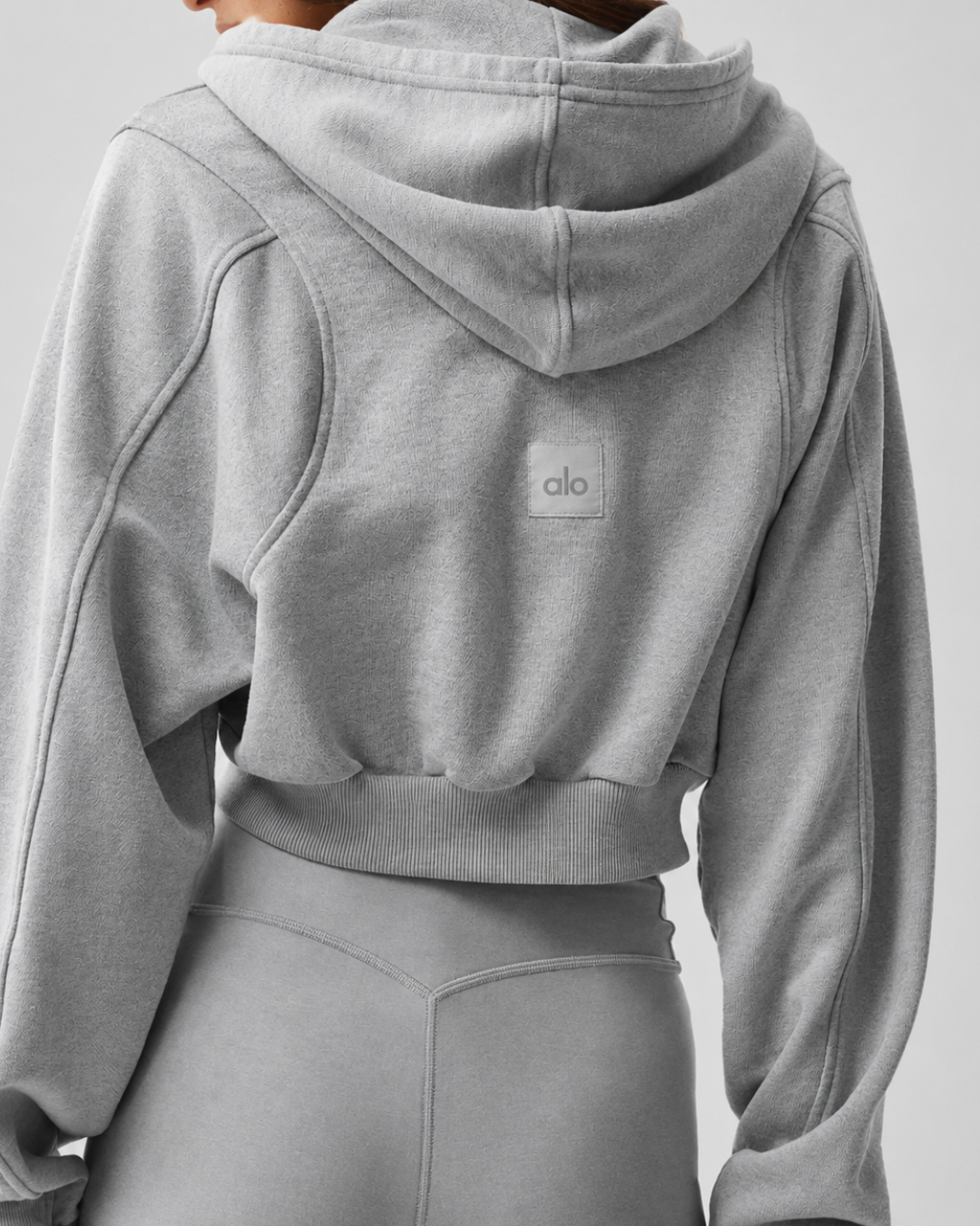 Alo Sweet Escape Zip Up Hoodie Athletic Heather Grey