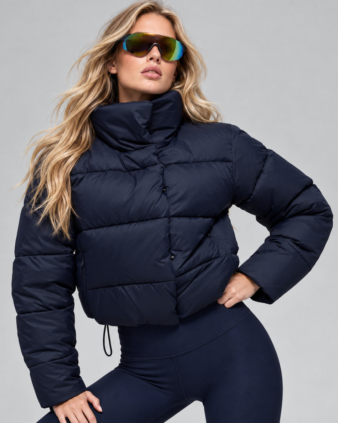 Alo Gold Rush Puffer Navy