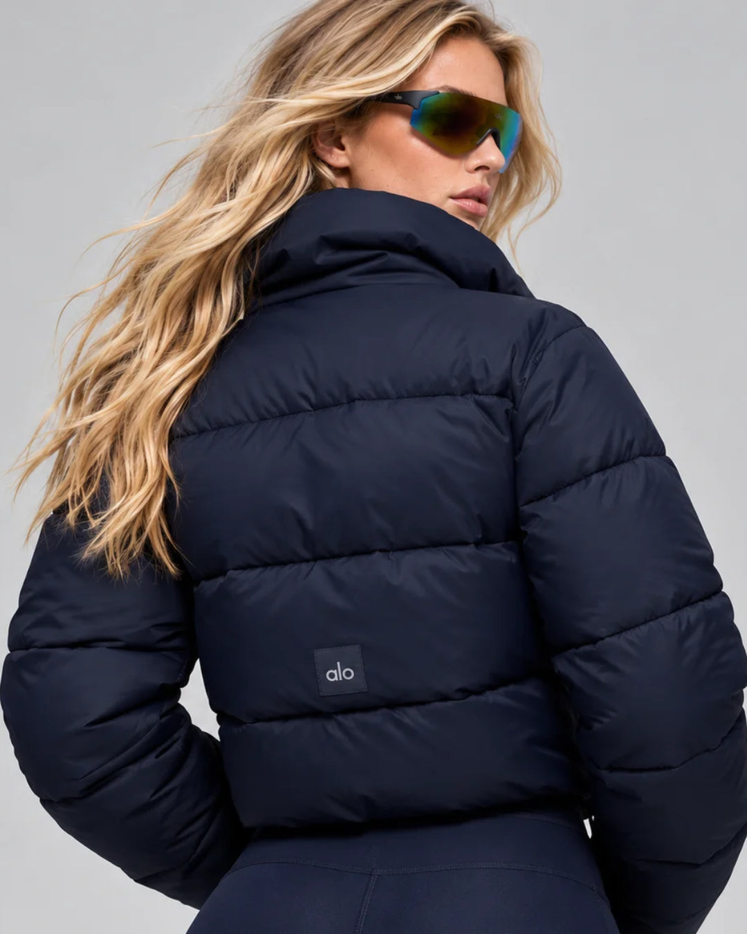 Alo Gold Rush Puffer Navy