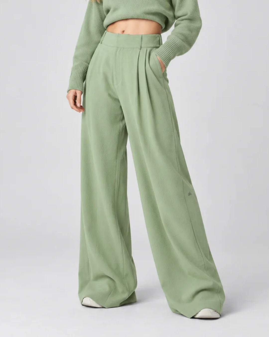 Alo High-Waist Dreamscape Trouser Dune Grass (Long)