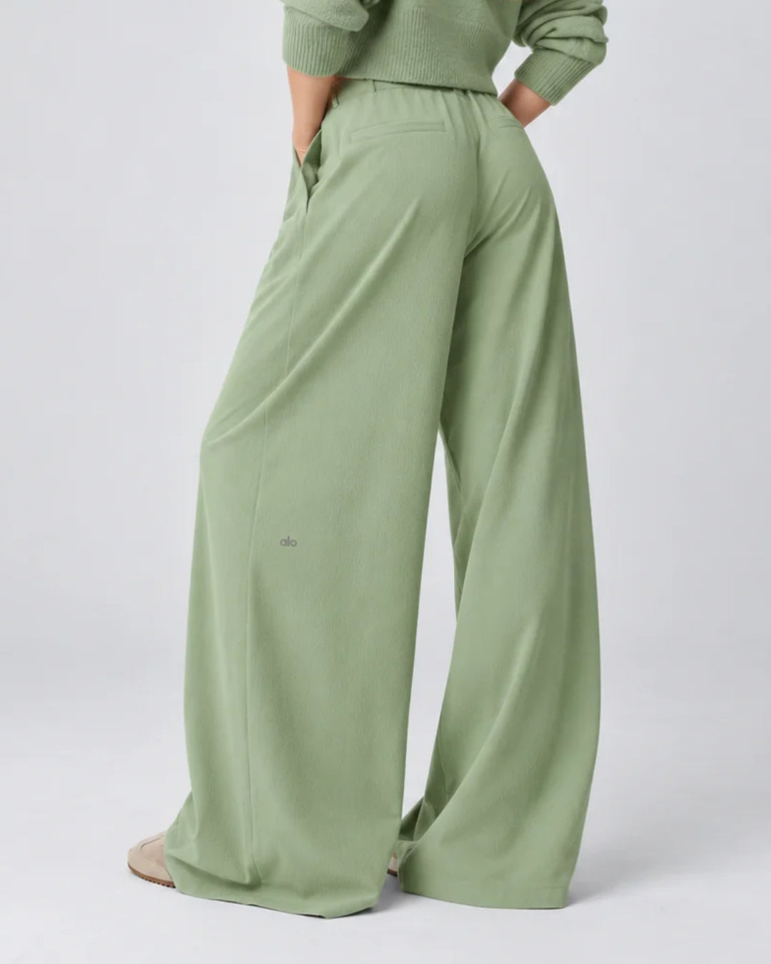 Alo High-Waist Dreamscape Trouser Dune Grass (Long)