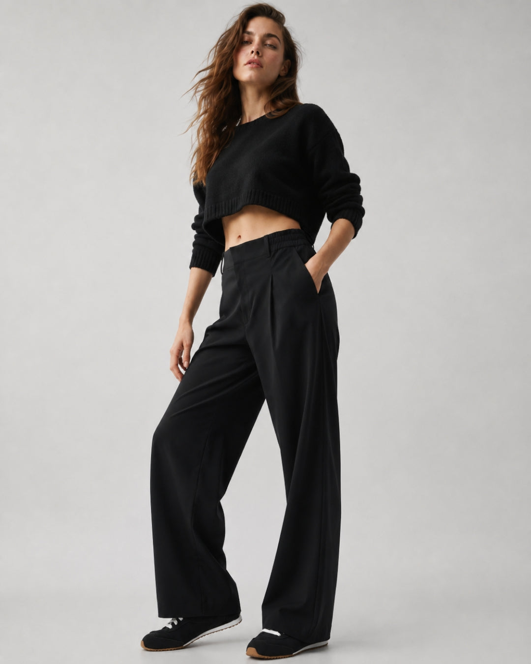 Alo High-Waist Pursuit Trouser (Regular) Black