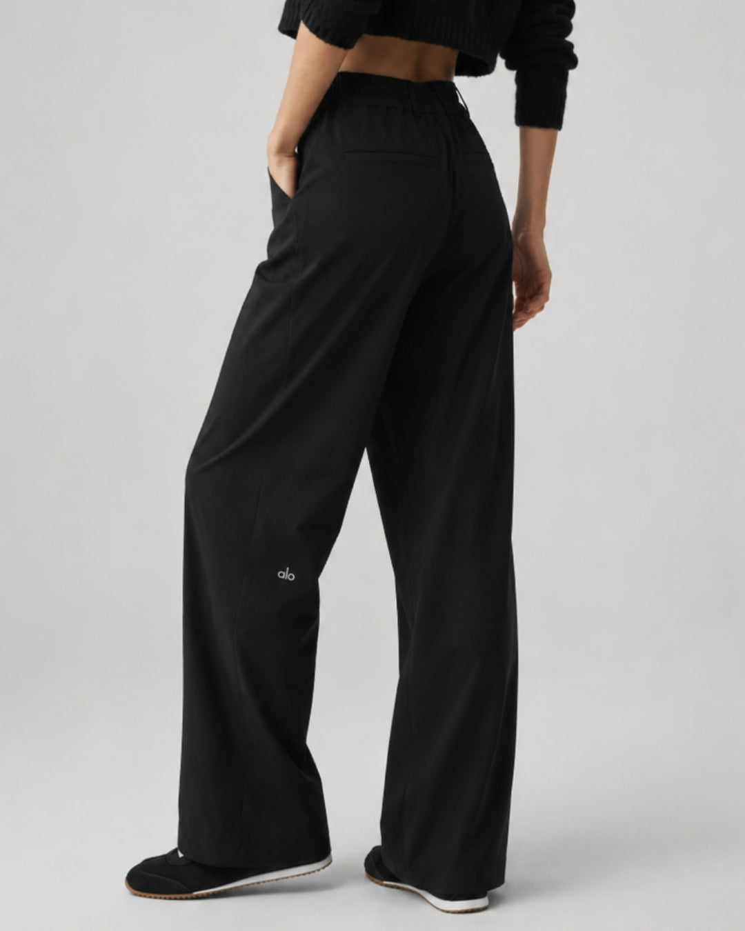 Alo High-Waist Pursuit Trouser (Regular) Black
