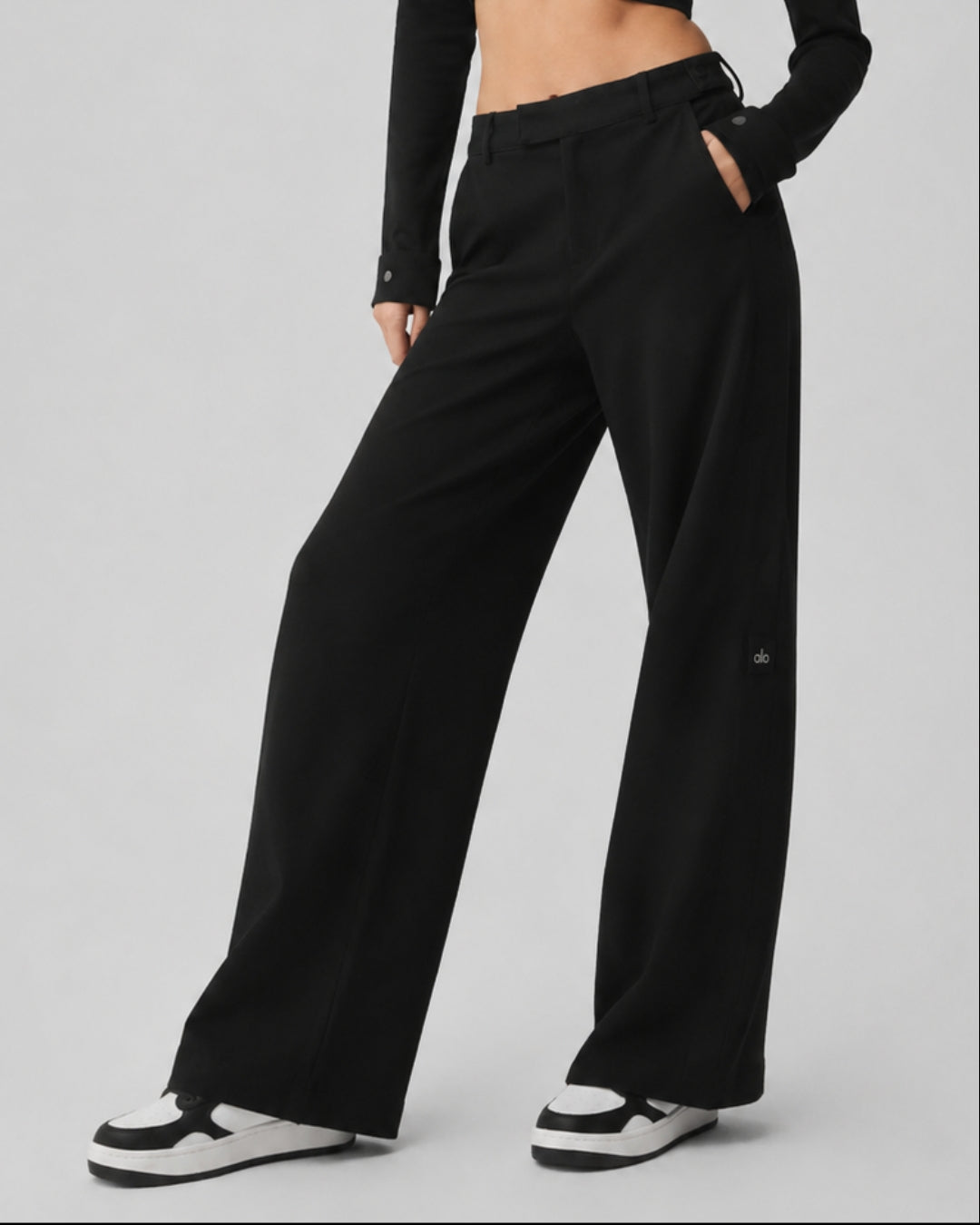 Alo High Road Straight Leg Pant Black