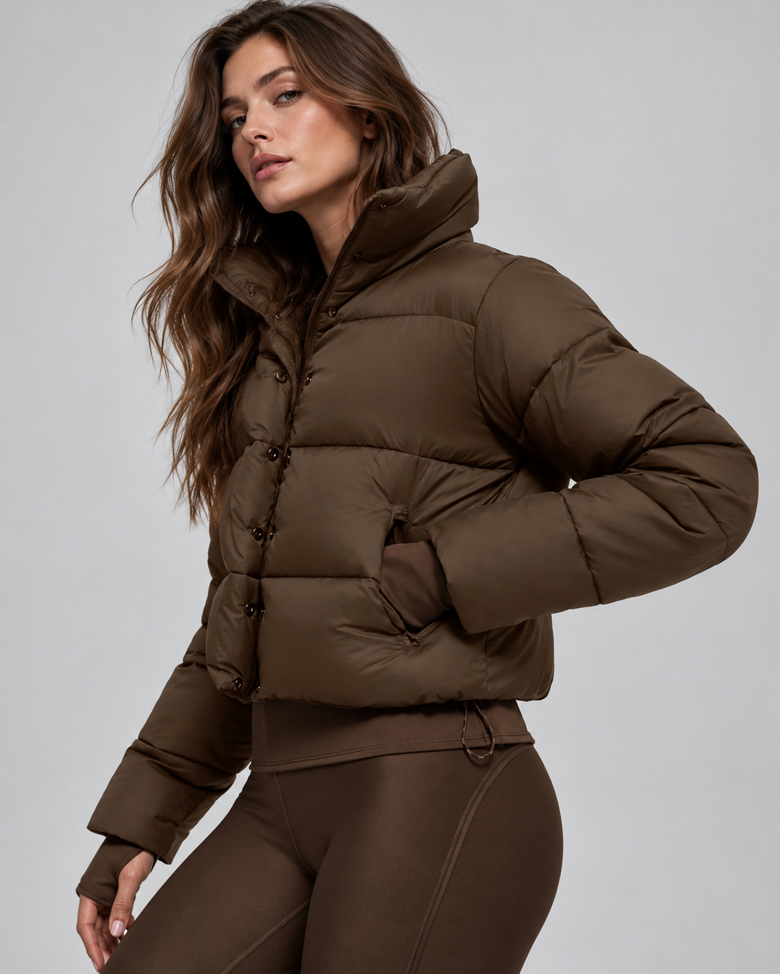 Alo Gold Rush Puffer Espresso