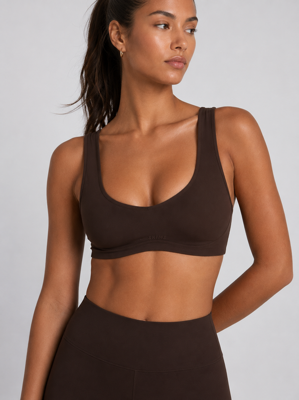 Nike Skims Scoop Bra Sepia