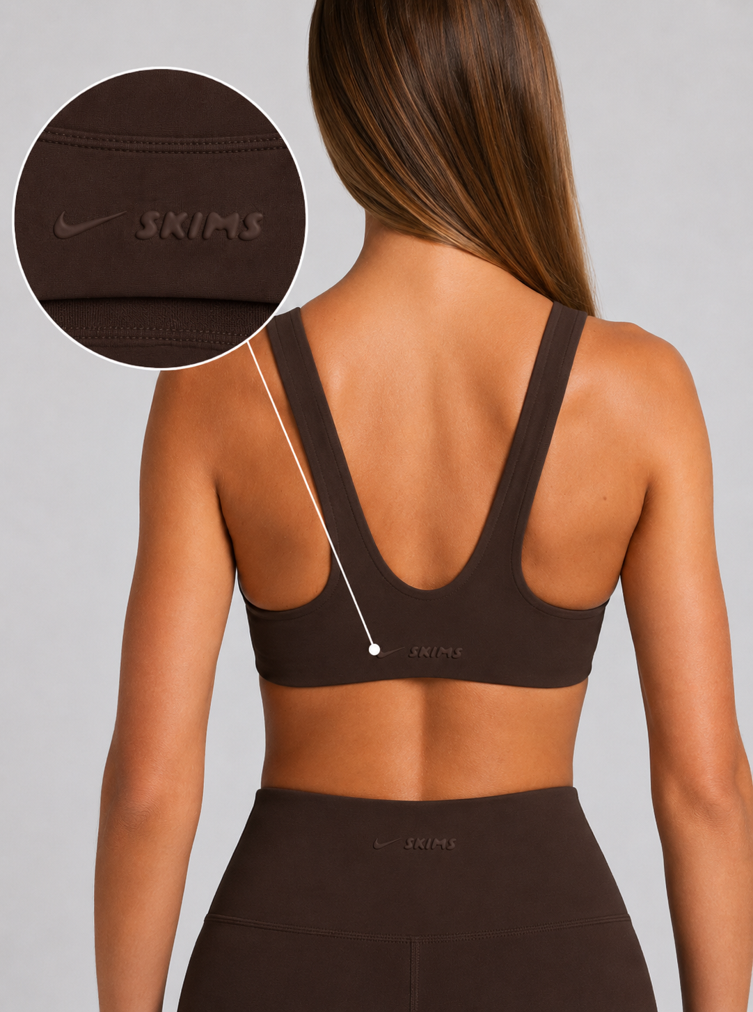 Nike Skims Scoop Bra Sepia